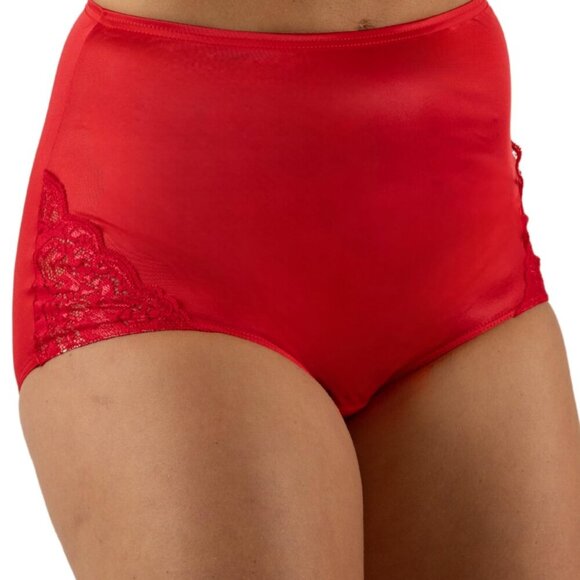 Silky Nylon Full Brief Panties with Lace Panels 3-Pack